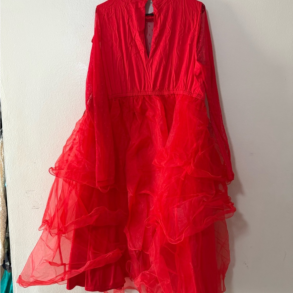 Torrid Red Ruffled Dress - Picture 4 of 4